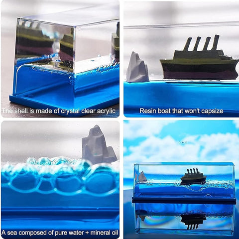 TITANIC Cruise Ship Fluid Drift Bottle