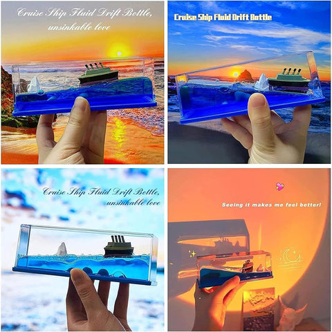 TITANIC Cruise Ship Fluid Drift Bottle